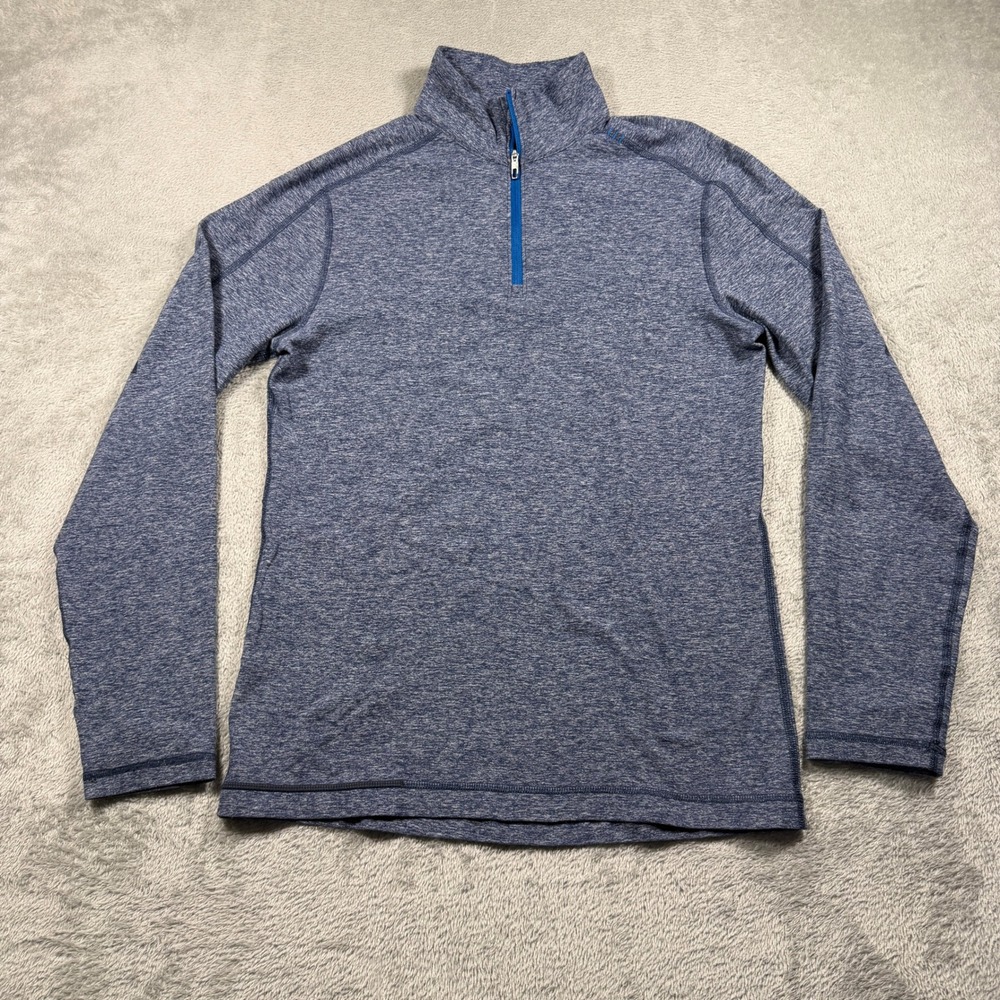 Lululemon Surge Warm 1/2 Zip Pullover Mens Small Heathered Blue‎ Long Sleeve